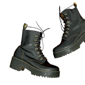Dr. Martens Leona Leather Combat Boots
